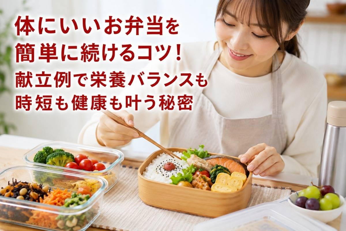 体にいいお弁当を簡単に続けるコツ！献立例で栄養バランスも時短も健康も叶う秘密