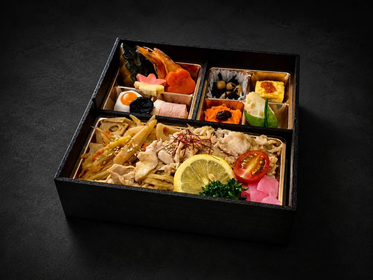 【肉幕ノ内御膳】37.味わい鶏ごぼうの旨煮幕ノ内膳
