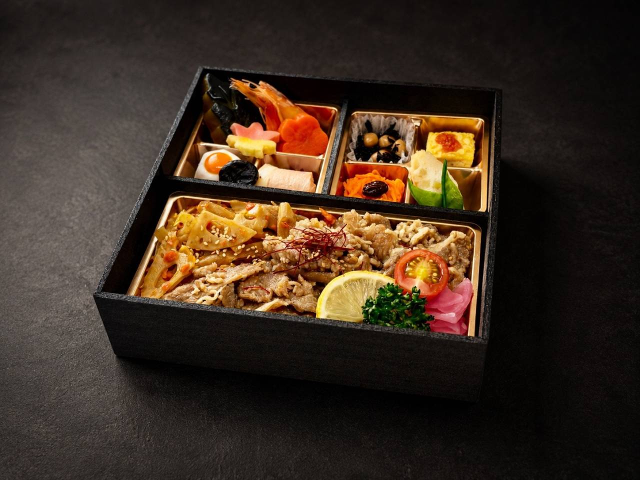 【肉幕ノ内御膳】38.厳選牛の甘旨ごぼう煮幕ノ内膳